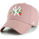 cepur-izliekta-roza-regulejams-berniem-clean-up-icon-alt-strawberry-no-new-york-yankees-mlb-no-47-brand