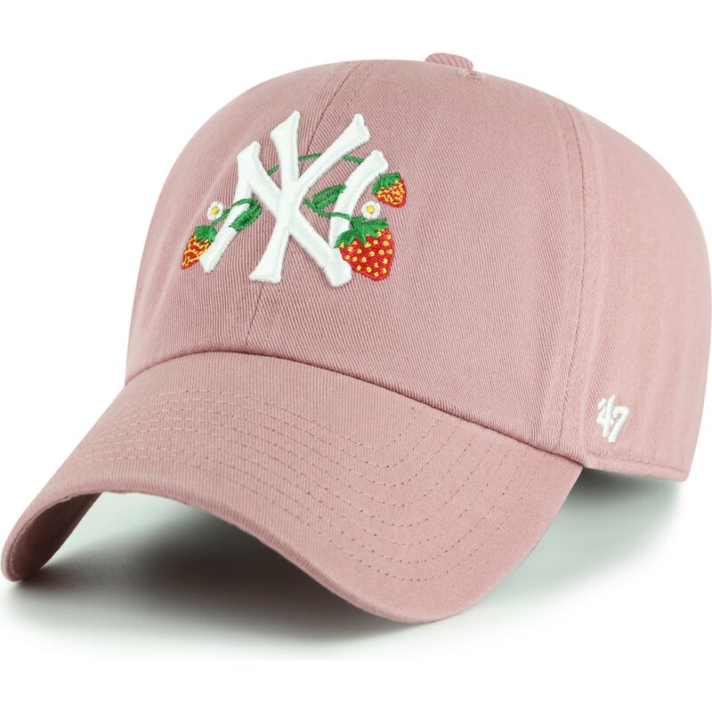 cepur-izliekta-roza-regulejams-berniem-clean-up-icon-alt-strawberry-no-new-york-yankees-mlb-no-47-brand