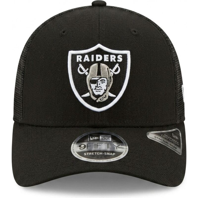 cepur-izliekta-truckeris-melns-snapback-9seventy-stretch-snap-team-no-las-vegas-raiders-nfl-no-new-era
