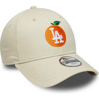 Cepur izliekta bēšs regulējams bērniem 9FORTY Fruit Icon Orange no Los Angeles Dodgers MLB no New Era
