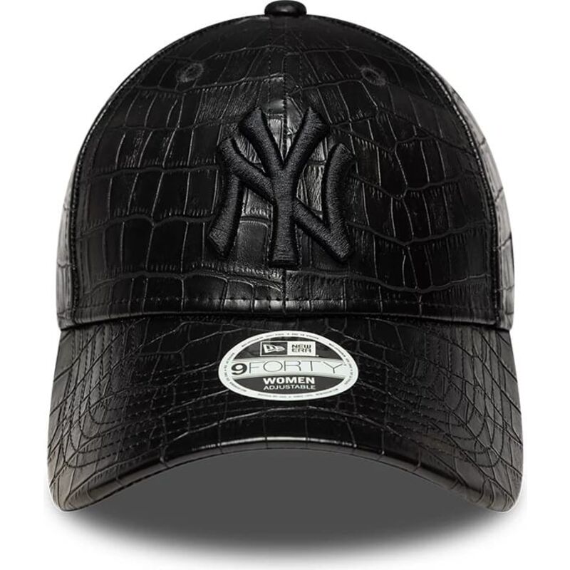 cepur-izliekta-melns-regulejams-9forty-pu-pattern-no-new-york-yankees-mlb-no-new-era
