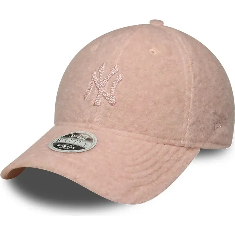 cepur-izliekta-roza-snapback-rosa-9forty-m-crown-winter-borg-no-new-york-yankees-mlb-no-new-era
