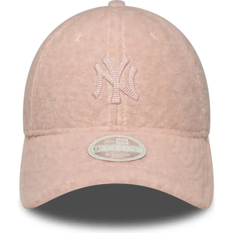 cepur-izliekta-roza-snapback-rosa-9forty-m-crown-winter-borg-no-new-york-yankees-mlb-no-new-era
