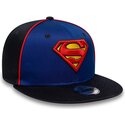 cepur-plakana-zils-snapback-berniem-9fifty-piping-no-superman-dc-comics-no-new-era