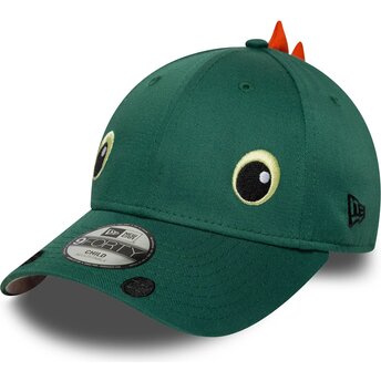 Cepur izliekta zaļš snapback bērniem 9FORTY Dino Face no New Era