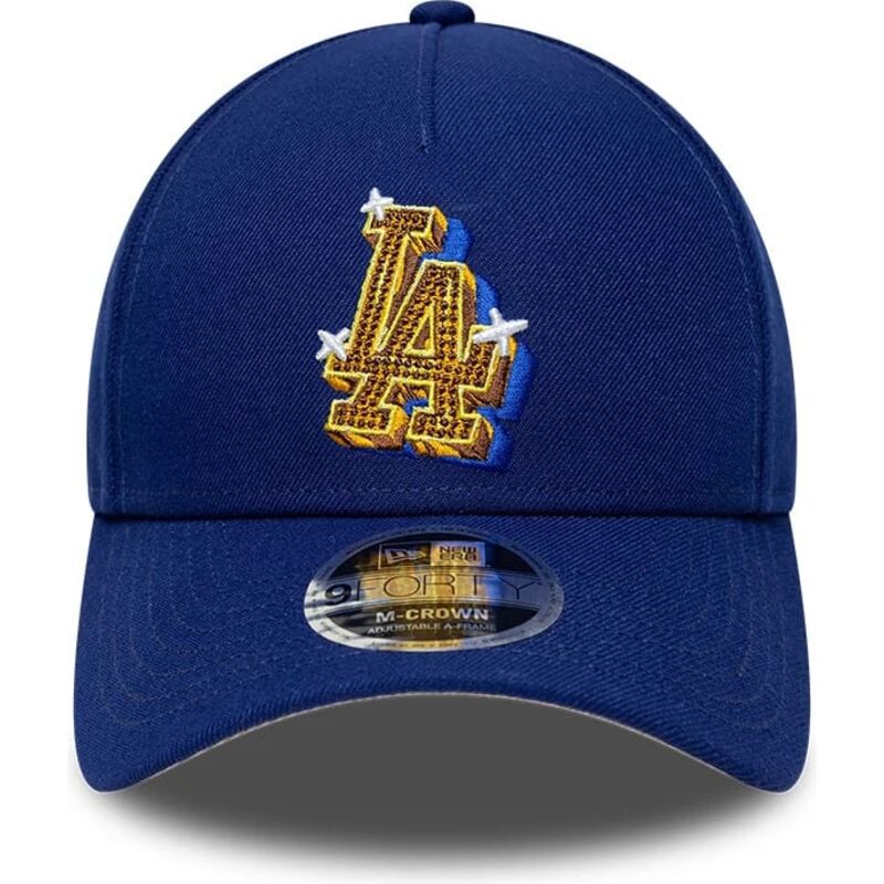 cepur-izliekta-zils-snapback-9forty-m-crown-a-frame-emblem-no-los-angeles-dodgers-mlb-no-new-era