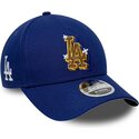 cepur-izliekta-zils-snapback-9forty-m-crown-a-frame-emblem-no-los-angeles-dodgers-mlb-no-new-era