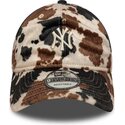 cepur-izliekta-bruns-regulejams-9twenty-animal-print-no-new-york-yankees-mlb-no-new-era