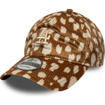 Cepur izliekta brūns regulējams 9TWENTY Animal Print no Los Angeles Dodgers MLB no New Era