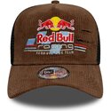 cepur-izliekta-truckeris-bruns-snapback-a-frame-distressed-cord-no-red-bull-racing-formula-1-no-new-era