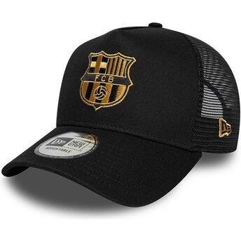Cepur izliekta truckeris melns snapback dorado A Frame no FC Barcelona LALIGA no New Era
