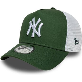 Cepur izliekta truckeris zaļš snapback A Frame League Essential no New York Yankees MLB no New Era
