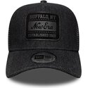 cepur-izliekta-truckeris-melns-snapback-a-frame-patch-denim-no-new-era