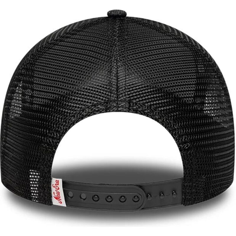 cepur-izliekta-truckeris-melns-snapback-a-frame-patch-denim-no-new-era
