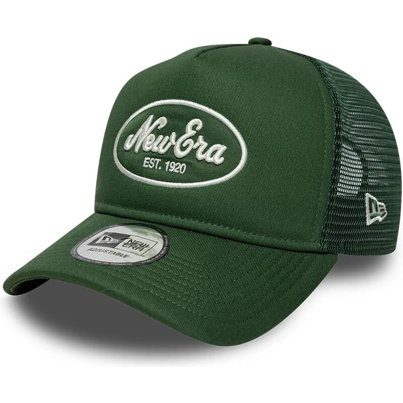 cepur-izliekta-truckeris-zals-snapback-a-frame-oval-patch-foam-no-new-era