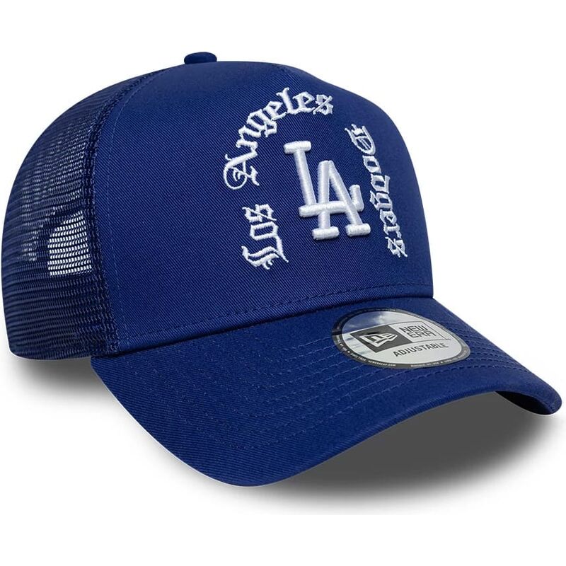 cepur-izliekta-truckeris-zils-snapback-a-frame-wordmark-no-los-angeles-dodgers-mlb-no-new-era