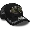 cepur-izliekta-truckeris-melns-snapback-e-frame-distressed-patch-no-new-era
