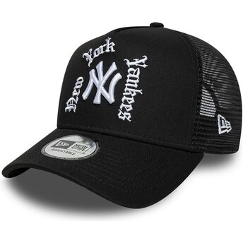 Cepur izliekta truckeris melns snapback A Frame Wordmark no New York Yankees MLB no New Era