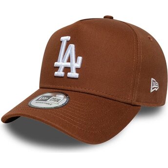 Cepur izliekta brūns snapback E Frame League Essential no Los Angeles Dodgers MLB no New Era