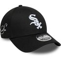 cepur-izliekta-melns-snapback-9forty-m-crown-side-script-no-chicago-white-sox-mlb-no-new-era