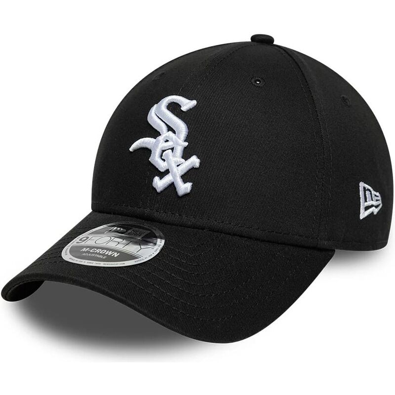 cepur-izliekta-melns-snapback-9forty-m-crown-side-script-no-chicago-white-sox-mlb-no-new-era