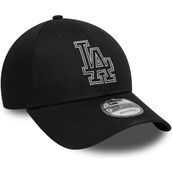 Cepur izliekta melns regulējams 9FORTY Metallic Outline no Los Angeles Dodgers MLB no New Era