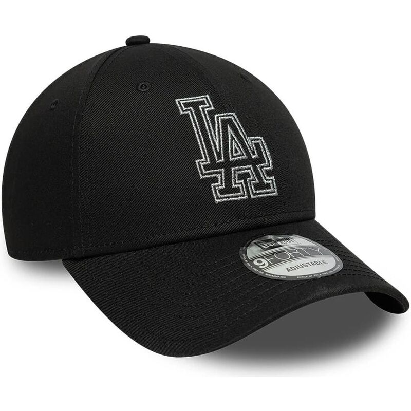 cepur-izliekta-melns-regulejams-9forty-metallic-outline-no-los-angeles-dodgers-mlb-no-new-era