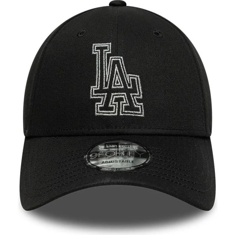 cepur-izliekta-melns-regulejams-9forty-metallic-outline-no-los-angeles-dodgers-mlb-no-new-era