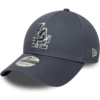 Cepur izliekta pelēks regulējams 9FORTY Outline Camo no Los Angeles Dodgers MLB no New Era