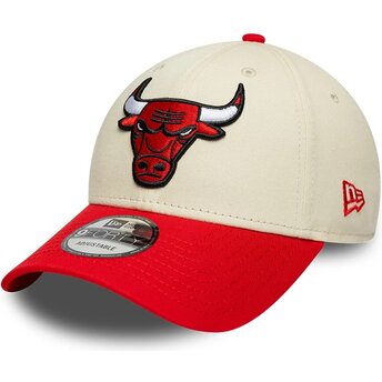 Cepur izliekta bēšs regulējams 9FORTY Colour Block no Chicago Bulls NBA no New Era