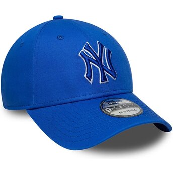 Cepur izliekta zils regulējams 9FORTY Team Outline no New York Yankees MLB no New Era