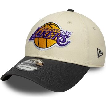 Cepur izliekta bēšs regulējams 9FORTY Colour Block no Los Angeles Lakers NBA no New Era