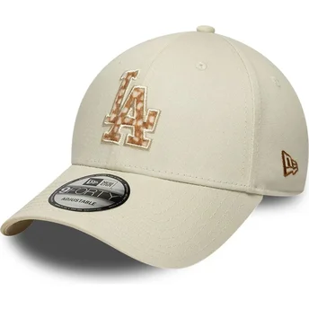 Cepur izliekta bēšs regulējams 9FORTY Faux Pony Infill no Los Angeles Dodgers MLB no New Era