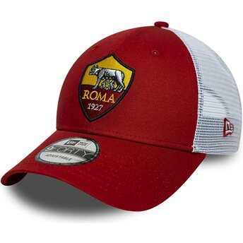 Cepur izliekta truckeris sarkans regulējams 9FORTY League no Associazione Sportiva Roma Serie A no New Era
