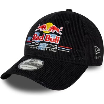 Cepur izliekta melns regulējams 9FORTY Distressed Cord no Red Bull Racing Formula 1 no New Era