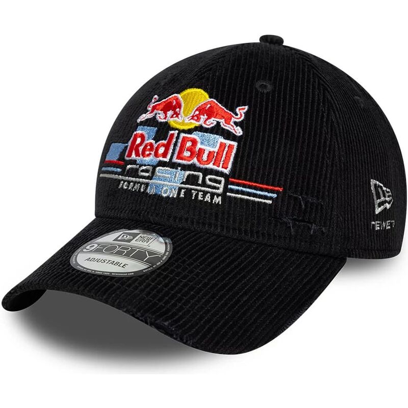 cepur-izliekta-melns-regulejams-9forty-distressed-cord-no-red-bull-racing-formula-1-no-new-era cepur-izliekta-melns-regulejams-9forty-distressed-cord-no-red-bull-racing-formula-1-no-new-era