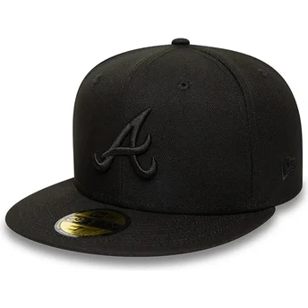 Cepur plakana melns piegulošs 59FIFTY no Atlanta Braves MLB no New Era