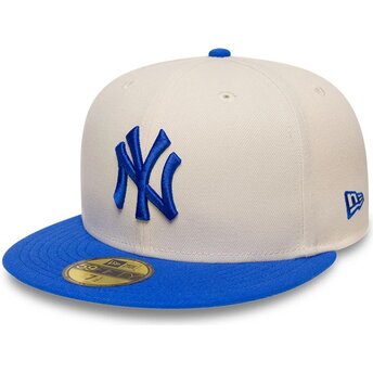 Cepur plakana bēšs piegulošs 59FIFTY League Essential no New York Yankees MLB no New Era