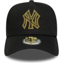 cepur-izliekta-melns-snapback-dorado-e-frame-metallic-outline-no-new-york-yankees-mlb-no-new-era