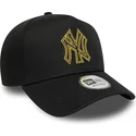 cepur-izliekta-melns-snapback-dorado-e-frame-metallic-outline-no-new-york-yankees-mlb-no-new-era