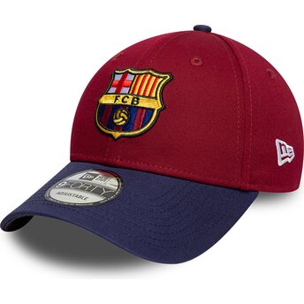 Cepur izliekta sarkans regulējams 9FORTY Contrast no FC Barcelona LALIGA no New Era