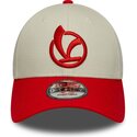 cepur-izliekta-sarkans-regulejams-9forty-contrast-visor-vespa-piaggio-no-new-era