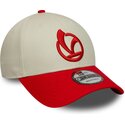 cepur-izliekta-sarkans-regulejams-9forty-contrast-visor-vespa-piaggio-no-new-era