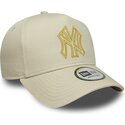 cepur-izliekta-bess-snapback-dorado-e-frame-metallic-outline-no-new-york-yankees-mlb-no-new-era