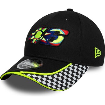 Cepur izliekta melns regulējams 9FORTY M-Crown Check no Valentino Rossi VR46 MotoGP no New Era