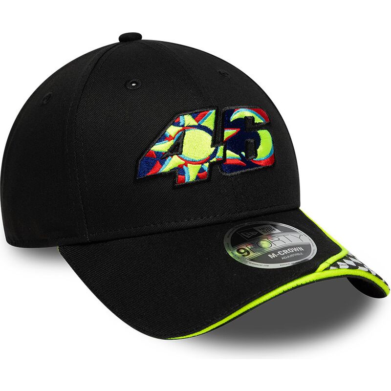 cepur-izliekta-melns-regulejams-9forty-m-crown-check-no-valentino-rossi-vr46-motogp-no-new-era