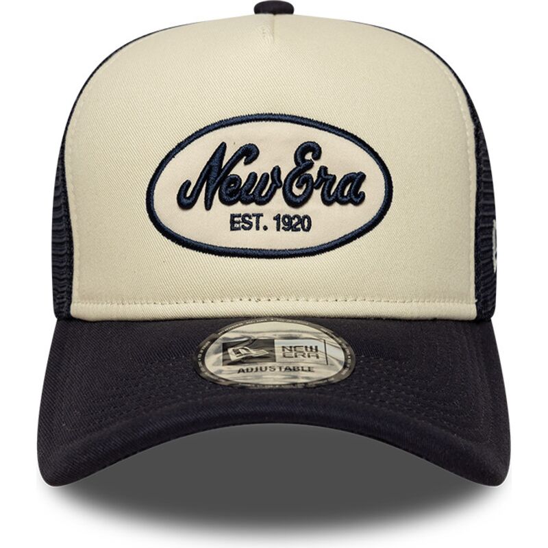 cepur-izliekta-truckeris-tumsi-zils-snapback-a-frame-oval-foam-patch-no-new-era