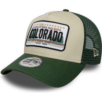 Cepur izliekta truckeris zaļš snapback A Frame License Plate no Colorado no New Era