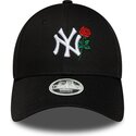 cepur-izliekta-melns-regulejams-9forty-flower-icon-no-new-york-yankees-mlb-no-new-era