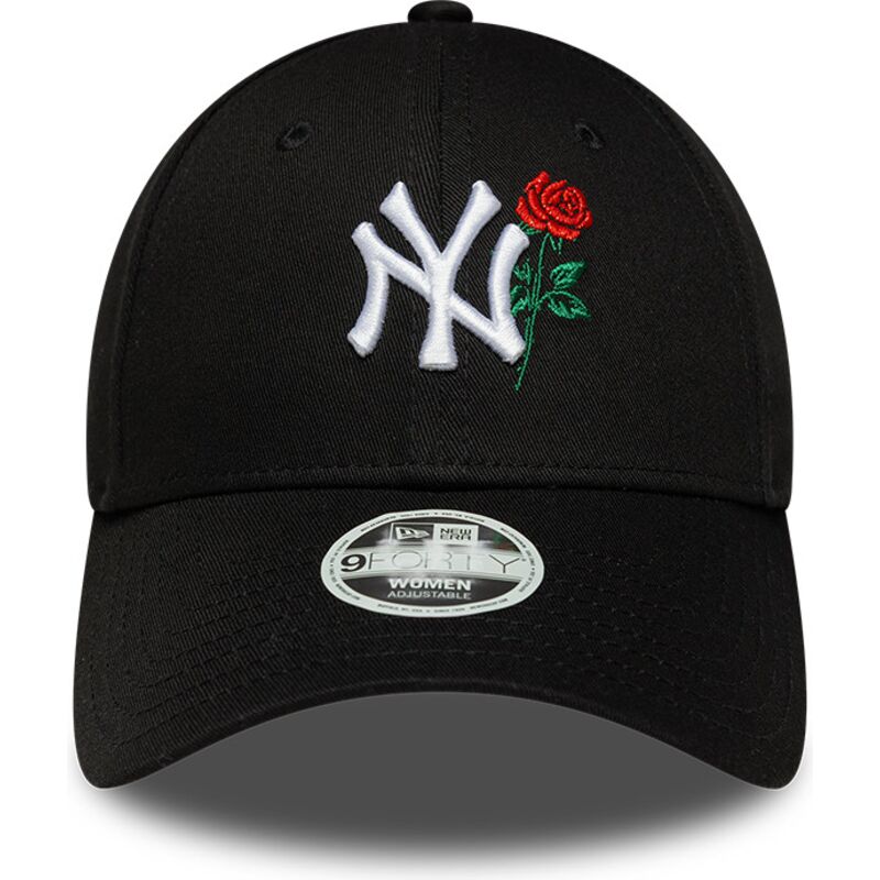 cepur-izliekta-melns-regulejams-9forty-flower-icon-no-new-york-yankees-mlb-no-new-era